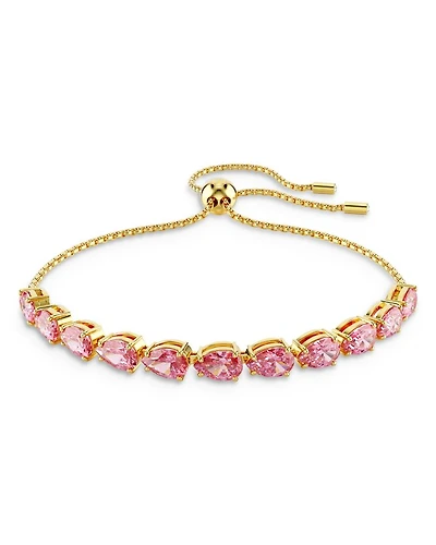 Matrix Crystal Pear Slider Tennis Bracelet