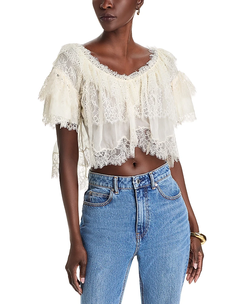 LoveShackFancy Vienne Lace Top