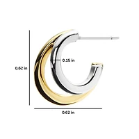 Scarlett Two Tone Double Hoop Earrings