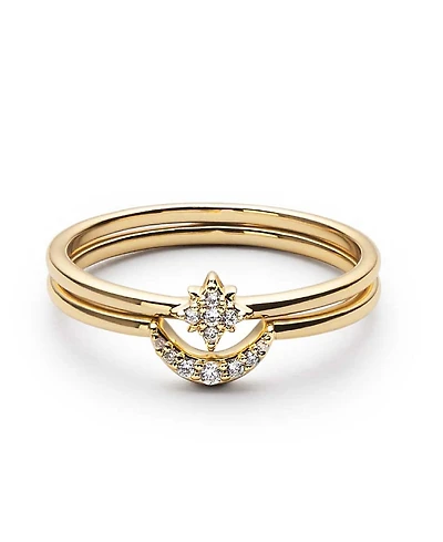 Ana Luisa Sky Set Moon and Star Ring