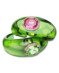 Swarovski Multicolor Crystal Cuff Bracelets, Set of 2