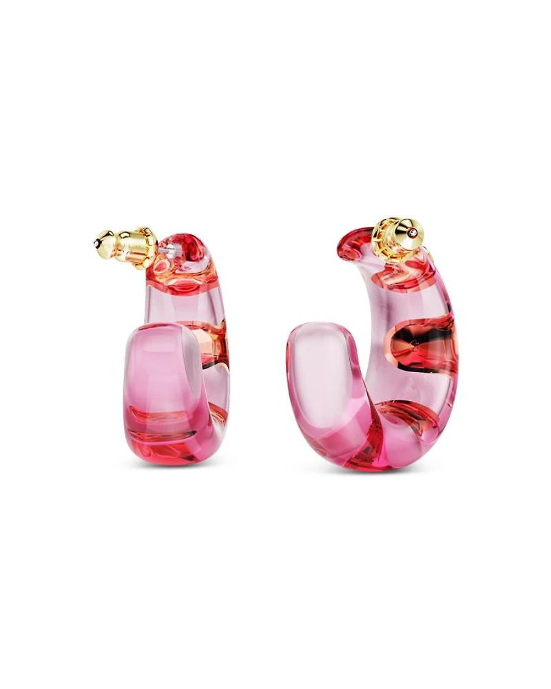 Dulcis Multicolor Crystal Medium Hoop Earrings