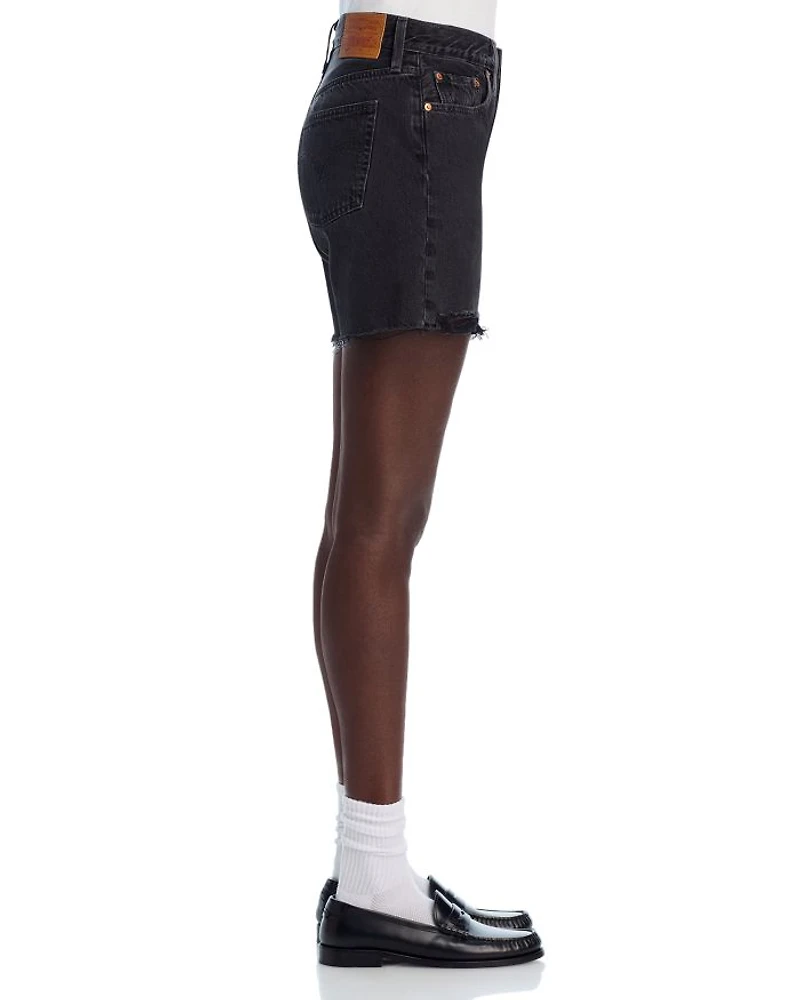 501 Mid Thigh Denim Shorts Lunar Black