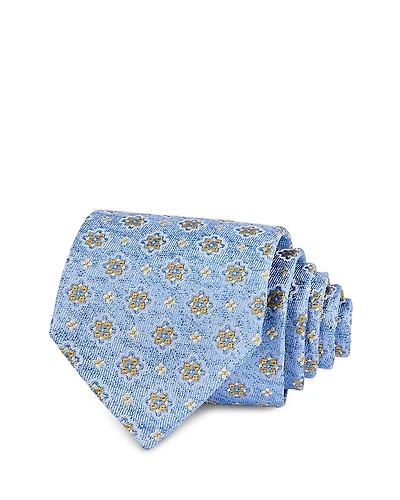 The Men's Store at Bloomingdale's Woven Geometric Floral Silk Tie - Exclusive