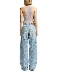 Straight Trouser High Rise Jeans Bleach
