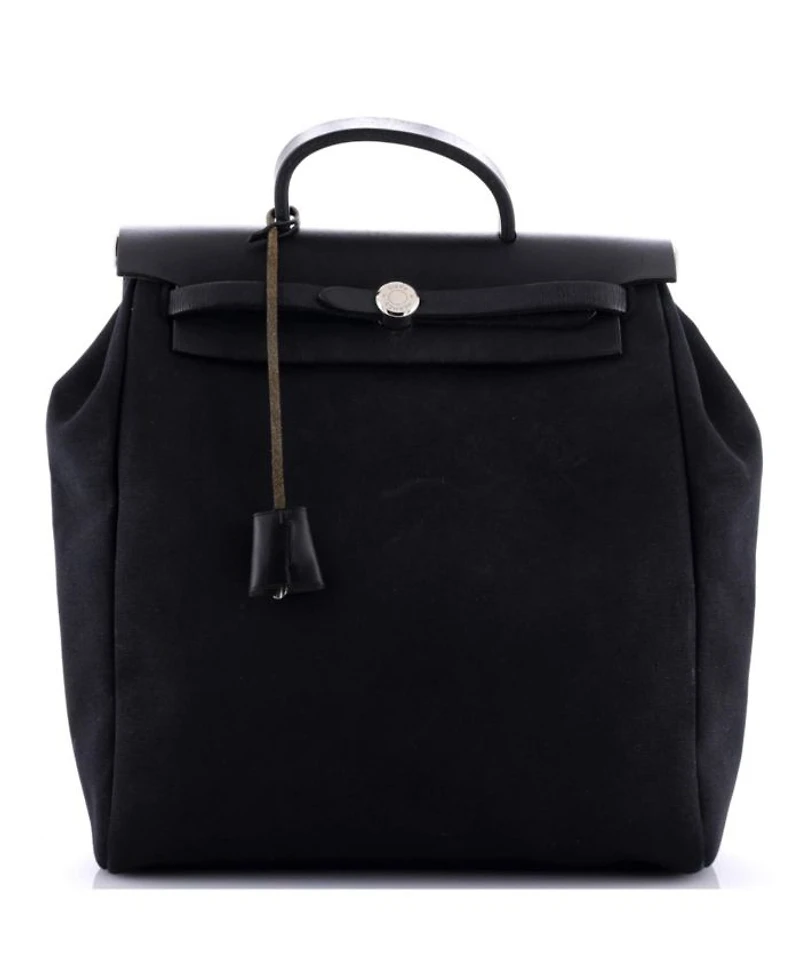Herbag A Dos Zip Backpack Toile and Leather