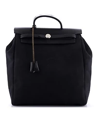 Herbag A Dos Zip Backpack Toile and Leather