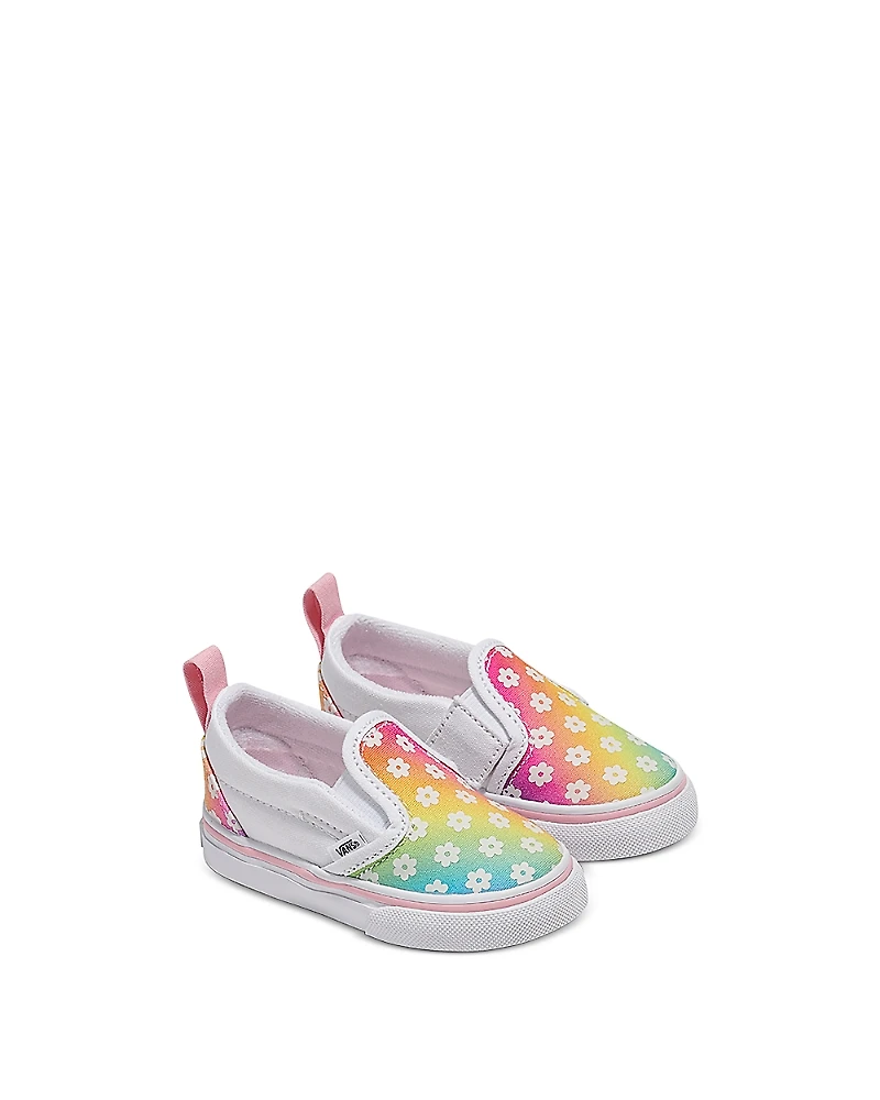Vans Unisex Glow Rainbow Slip on Sneakers - Toddler, Little Kid
