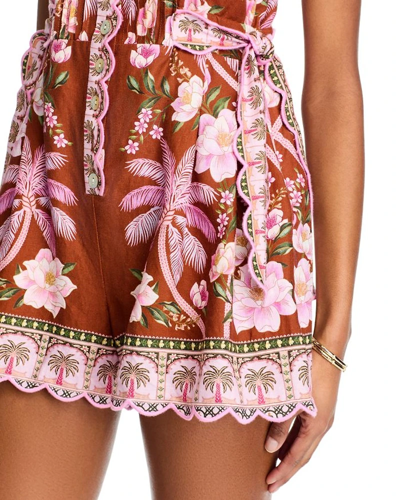 Palm Dream Pleated Romper