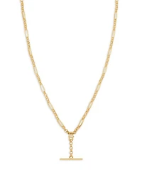 14K Yellow Gold Marquis Diamonds Toggle Lariat Necklace, 16-18"