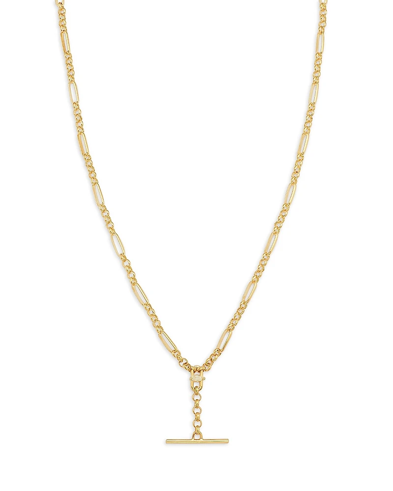 Zoe Chicco 14K Yellow Gold Marquis Diamonds Toggle Lariat Necklace, 16-18