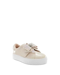Kurt Geiger London Girls' Mini Laney Bow Embellished Sneakers - Toddler, Little Kid