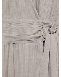 Wrap Tie Jersey Midi Dress