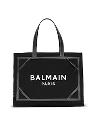 Balmain Women's B-Army 42 Monogram Canvas and Leather Tote Bag
