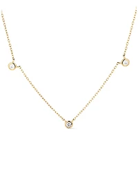 Ana Luisa Solid Yellow Gold Lab-Grown Diamond Station Necklace