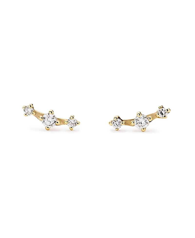 Ana Luisa Gold Triple Lab-Grown Diamond Studs