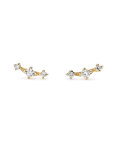 Ana Luisa Gold Triple Lab-Grown Diamond Studs