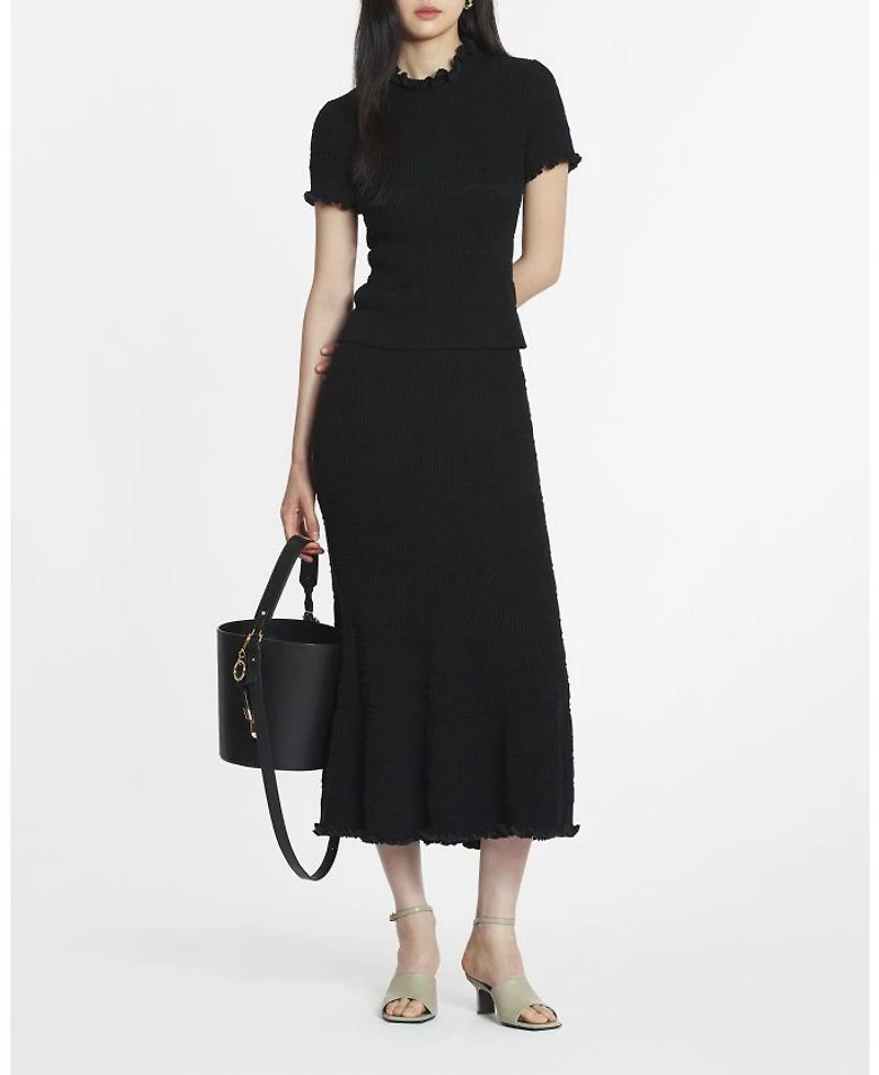 Cotton Midi Skirt