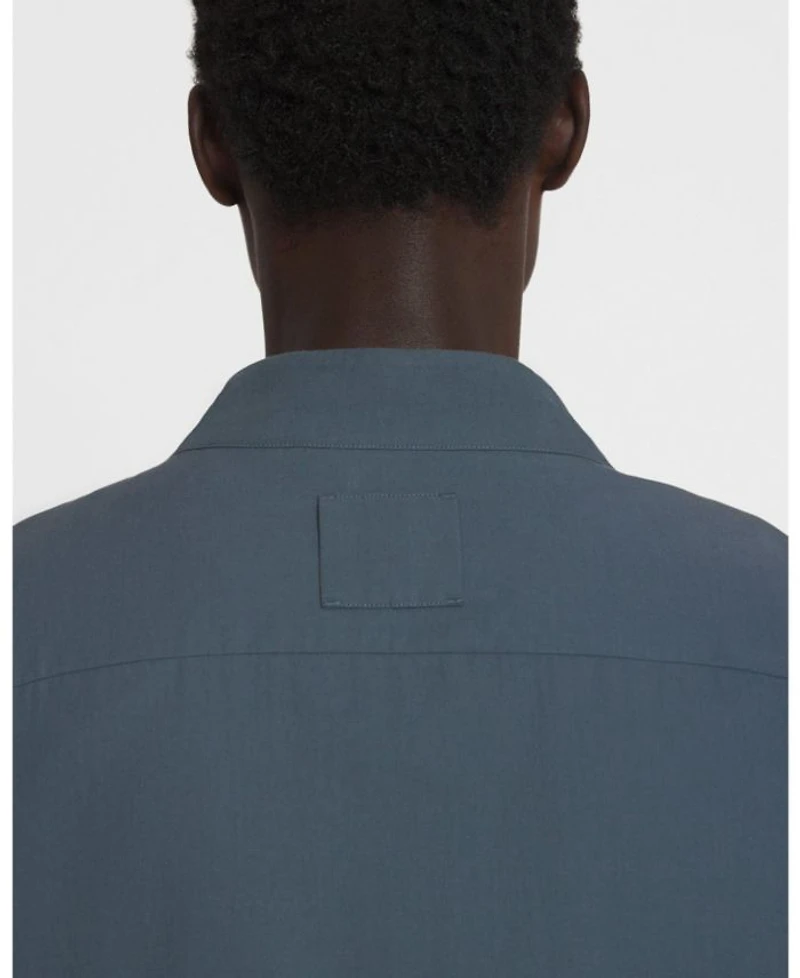 Fluid Cotton Ascot Collar Top