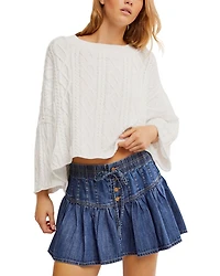 Roselle Denim Mini Skirt