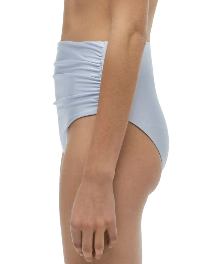 Teya High Waisted Ruched Bikini Bottom