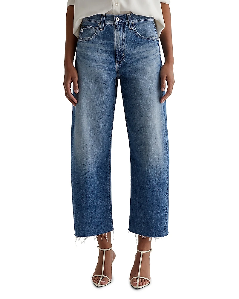 Ag Hattie High Rise Crop Barrel Leg Jeans