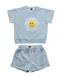 Petite Hailey Girls' Metallic Daisy Sweatshirts Set - Baby, Little Kid, Big Kid