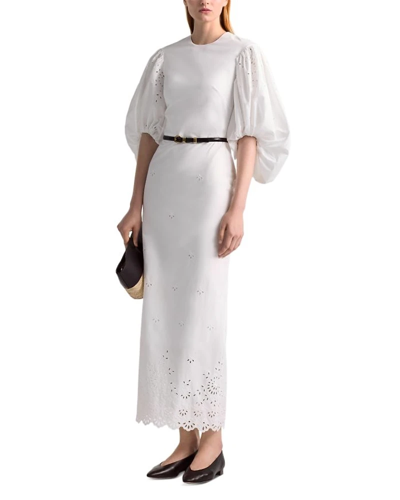 Danielle Eyelet Balloon Sleeve Dress