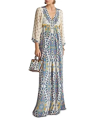 Etro Silk Printed Maxi Dress