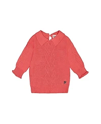 Deux par Deux Girls' Knit Sweater with Collar - Big Kid