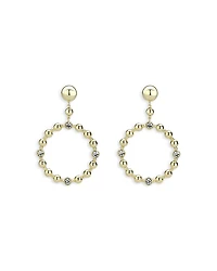 Aqua Bead Chain Drop Earrings - Exclusive