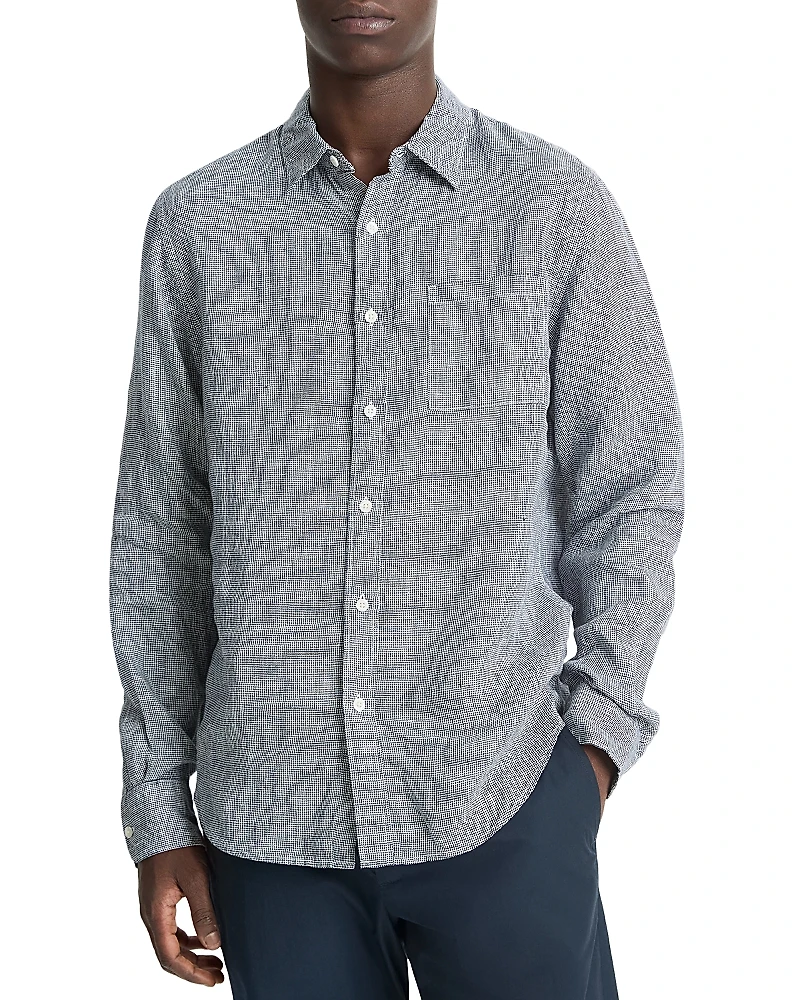 Vince Regular Fit Linen Shirt