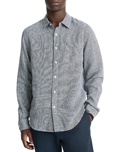 Vince Regular Fit Linen Shirt