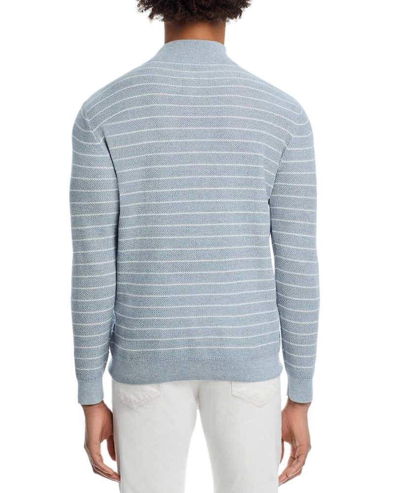 South Bend Striped Quarter Zip Sweater