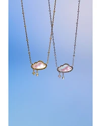 Celeste Crystal Cloud Pendant Necklace, 19"