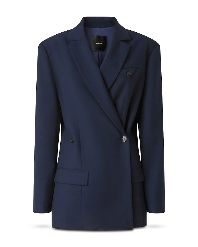 Wool Blend Double Breasted Jacket