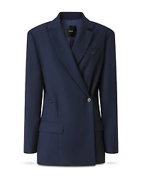 Wool Blend Double Breasted Jacket