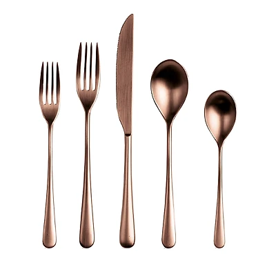 Mepra Neve Ice Bronze 5 Piece Flatware Set