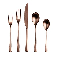 Mepra Neve Ice Bronze 5 Piece Flatware Set