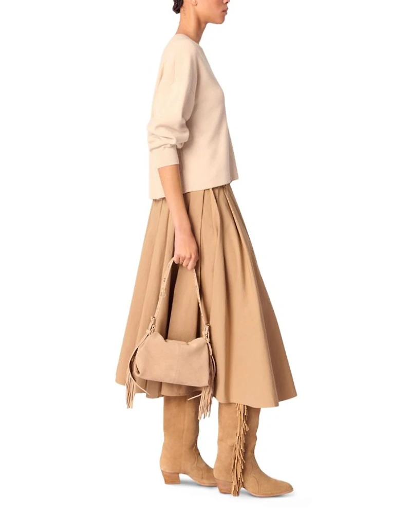 Cropped V Neck Sweater