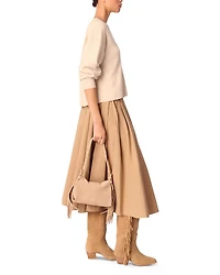 Cropped V Neck Sweater
