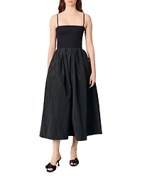 Strapless Mesh and Taffeta Dress