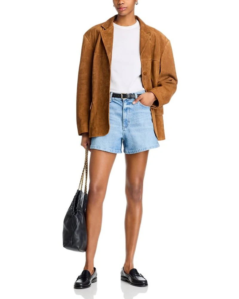 Dani High Rise Denim Shorts Aniyah Distressed