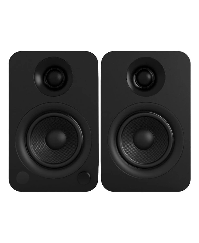 YU Powered Bookshelf Speaker with Bluetooth & RCA Input (Matte Black) - Pair