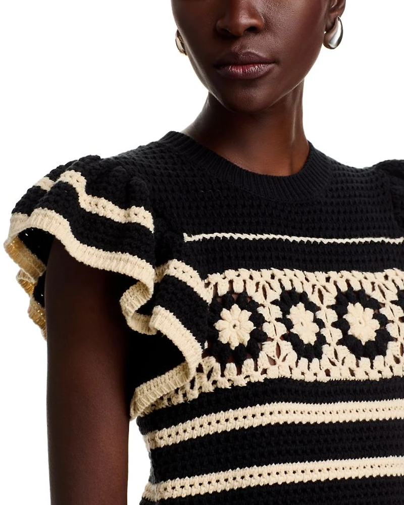 Penelope Flutter Sleeve Sweater