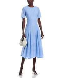 Linear Lace Midi Dress