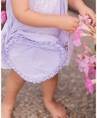 Girls' Lilly Lavender Seersucker Heart Purse - Little Kid, Big Kid