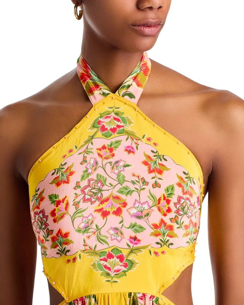 Beauty Scarf Maxi Halter Dress - Exclusive