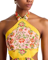 Beauty Scarf Maxi Halter Dress - Exclusive