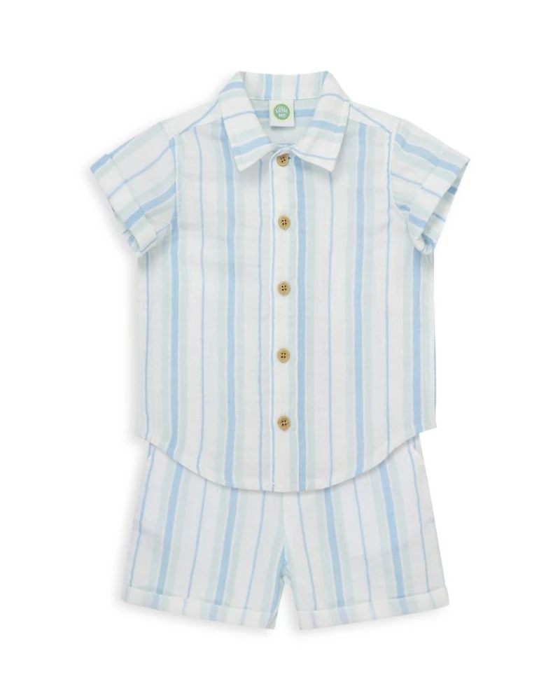 Boys' Striped Shirt & Shorts Set - Baby